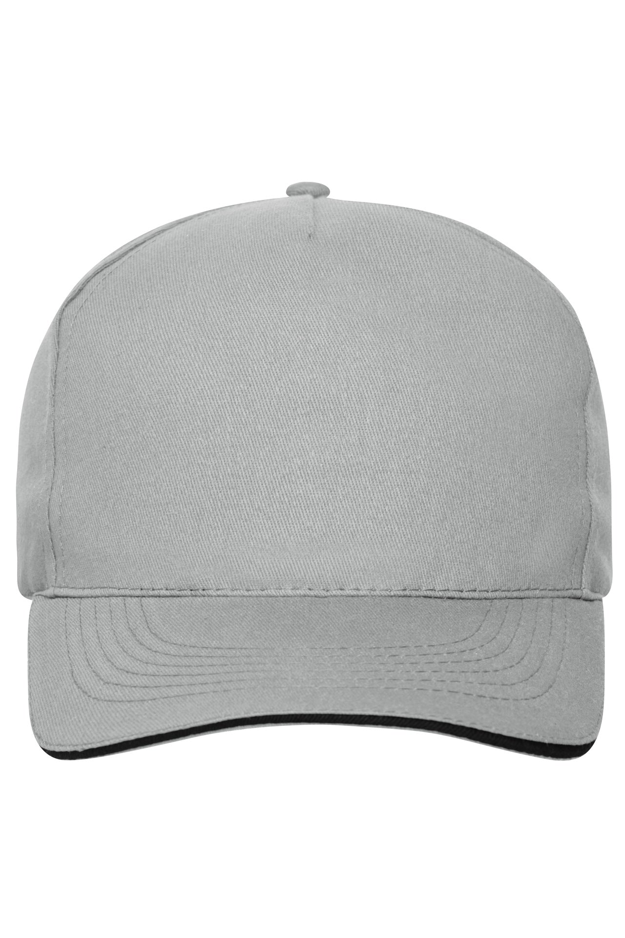 James & Nicholson Cap mit ungebürsteter Oberfläche light-grey/black