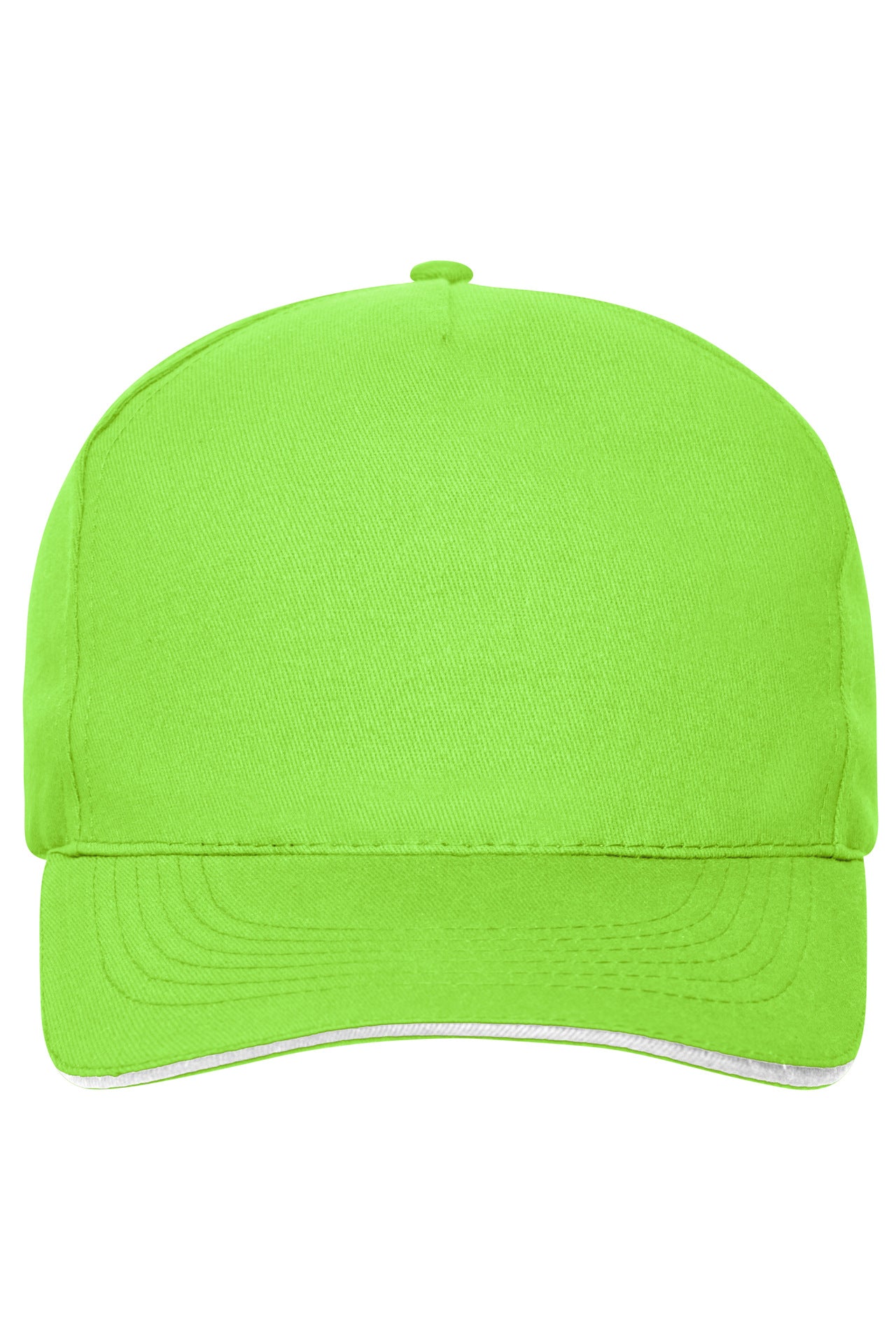 James & Nicholson Cap mit ungebürsteter Oberfläche lime-green/white