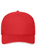 James & Nicholson Cap mit ungebürsteter Oberfläche red/white