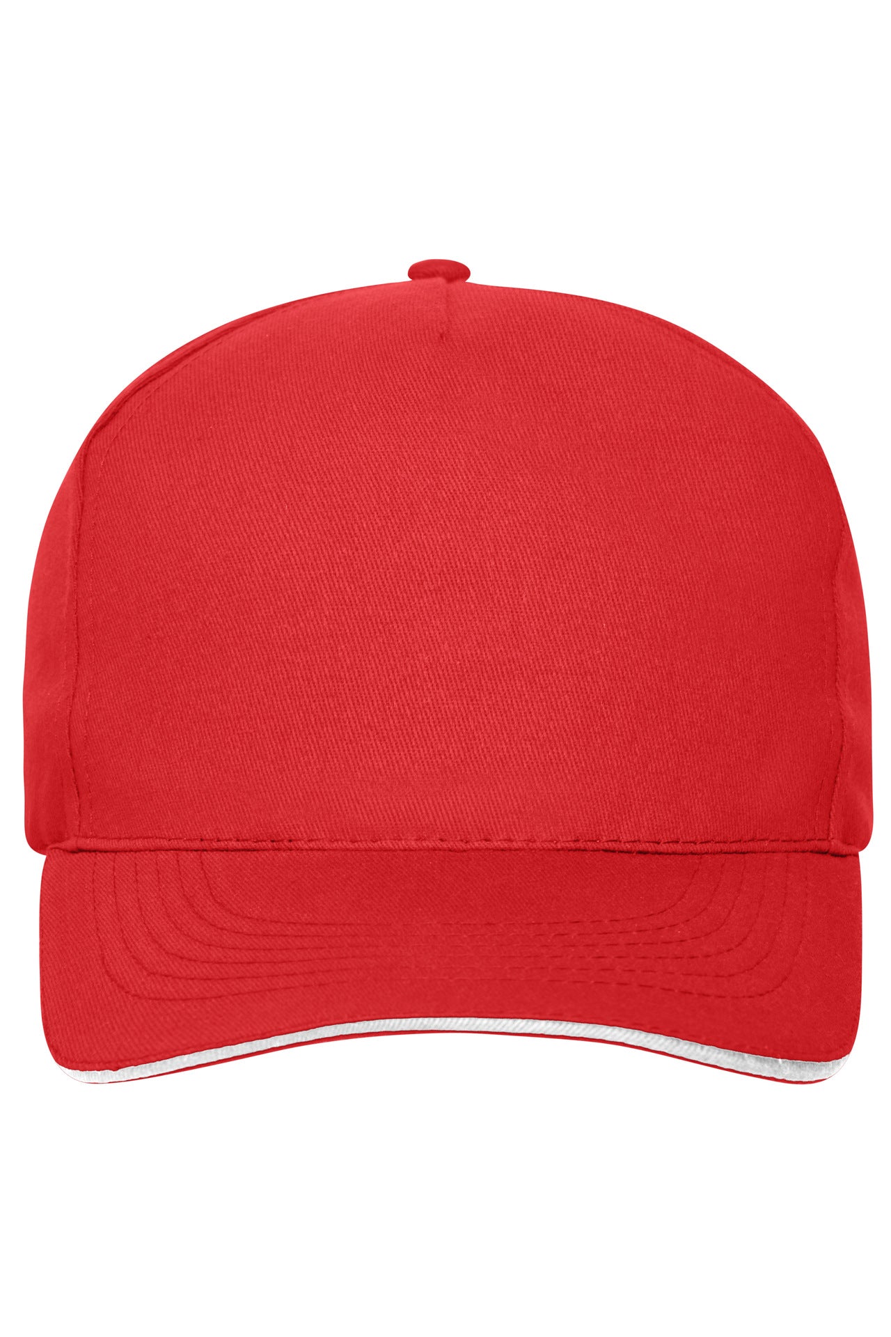 James & Nicholson Cap mit ungebürsteter Oberfläche red/white