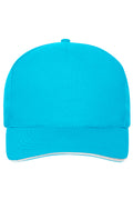 James & Nicholson Cap mit ungebürsteter Oberfläche turquoise/white