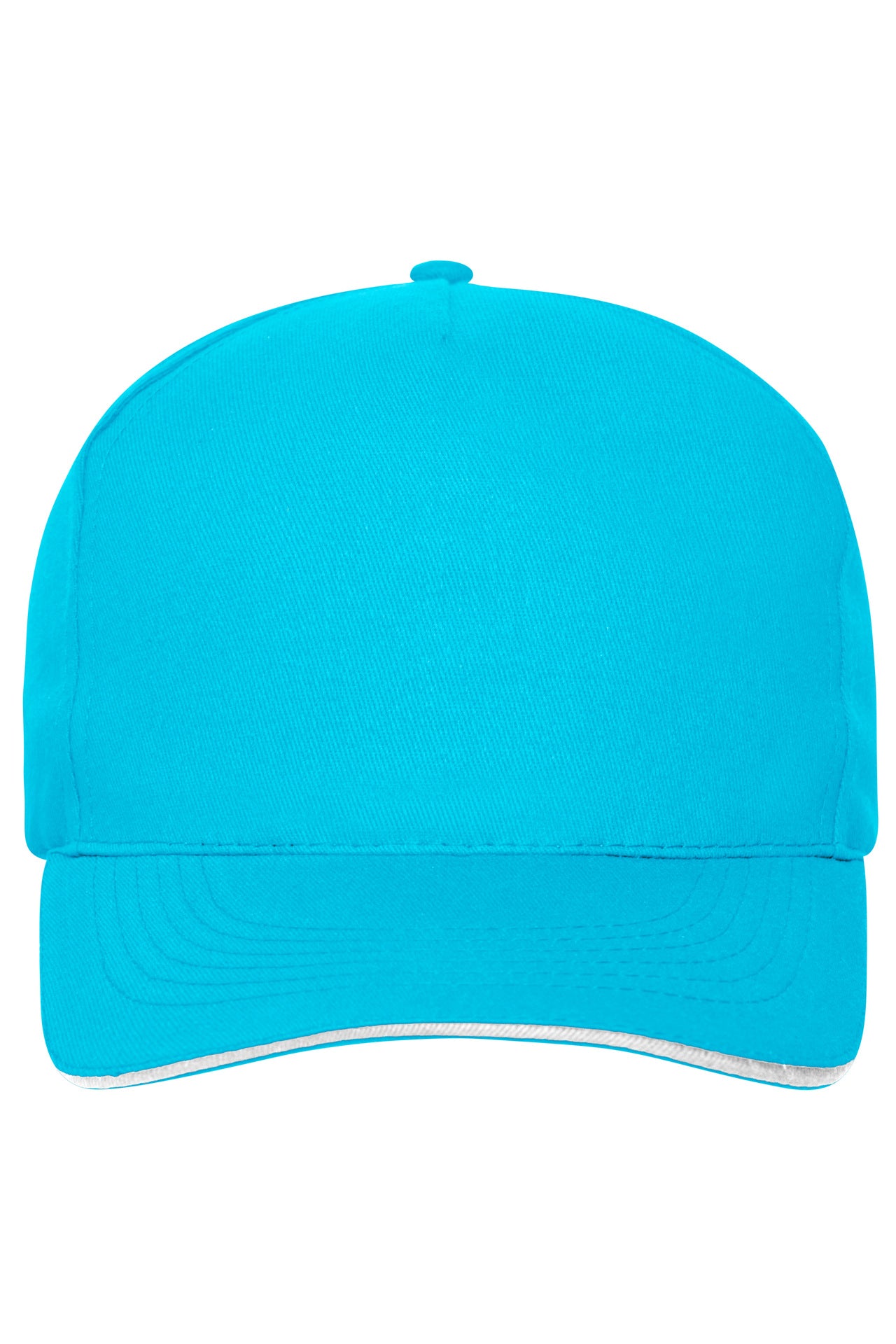 James & Nicholson Cap mit ungebürsteter Oberfläche turquoise/white