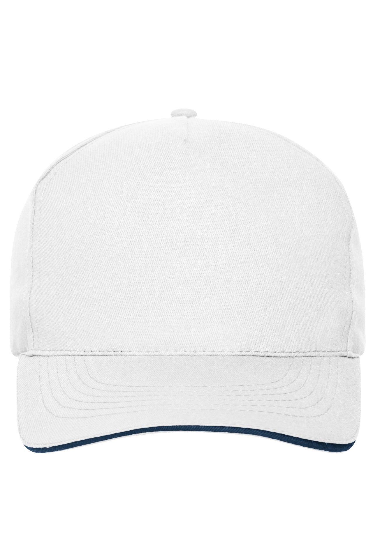 James & Nicholson Cap mit ungebürsteter Oberfläche white/navy