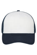 James & Nicholson Mesh Cap white/navy
