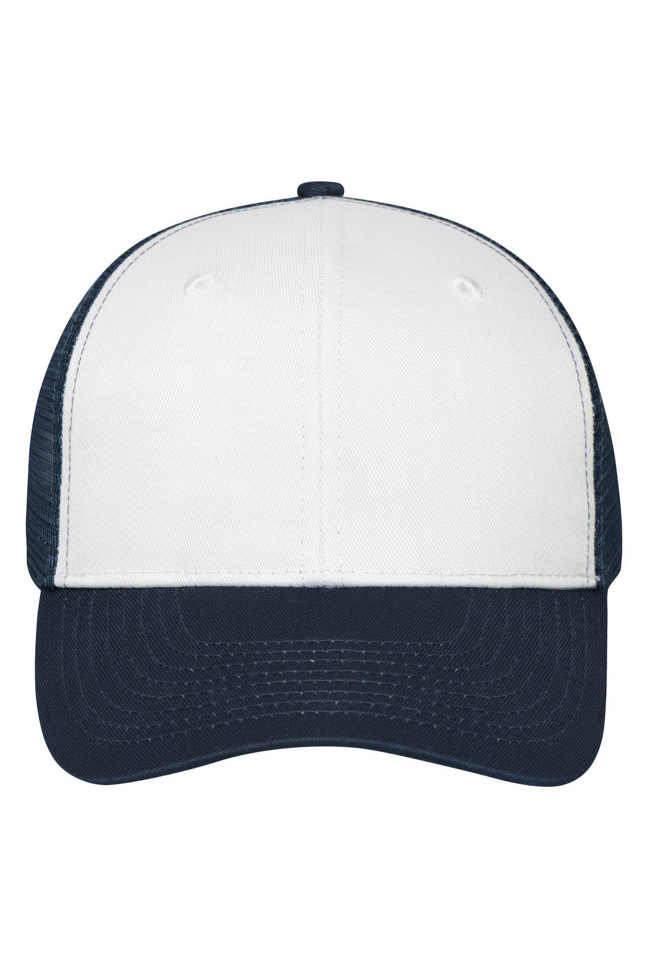 James & Nicholson Mesh Cap white/navy