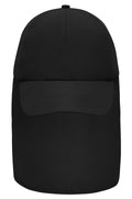 James & Nicholson Cap mit extra langem Nackenschutz black