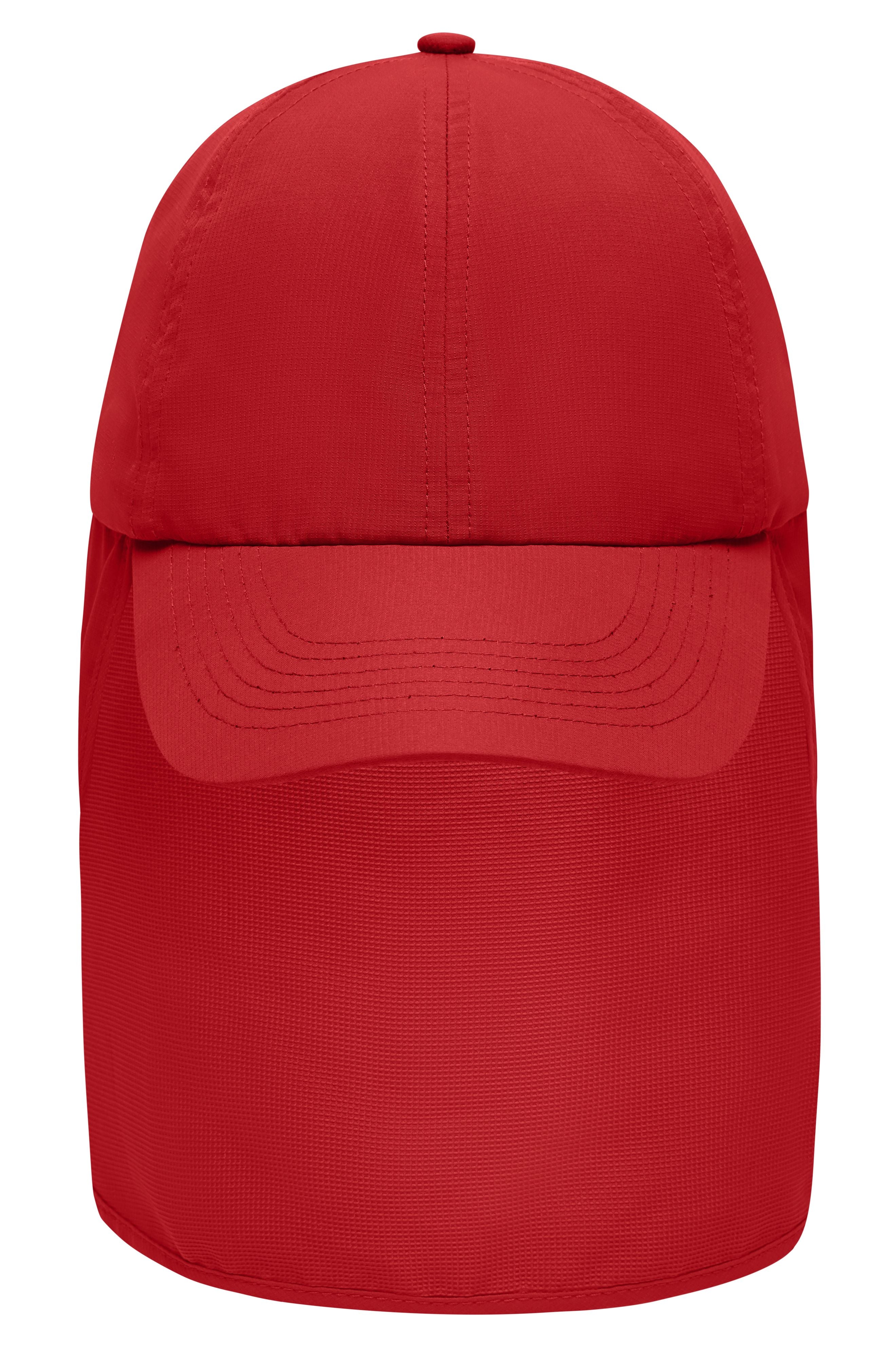 James & Nicholson Cap mit extra langem Nackenschutz red
