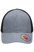 James & Nicholson Mesh Cap in moderner Mélange-Optik grey-melange/black