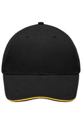 James & Nicholson Leichte Cap black/gold-yellow