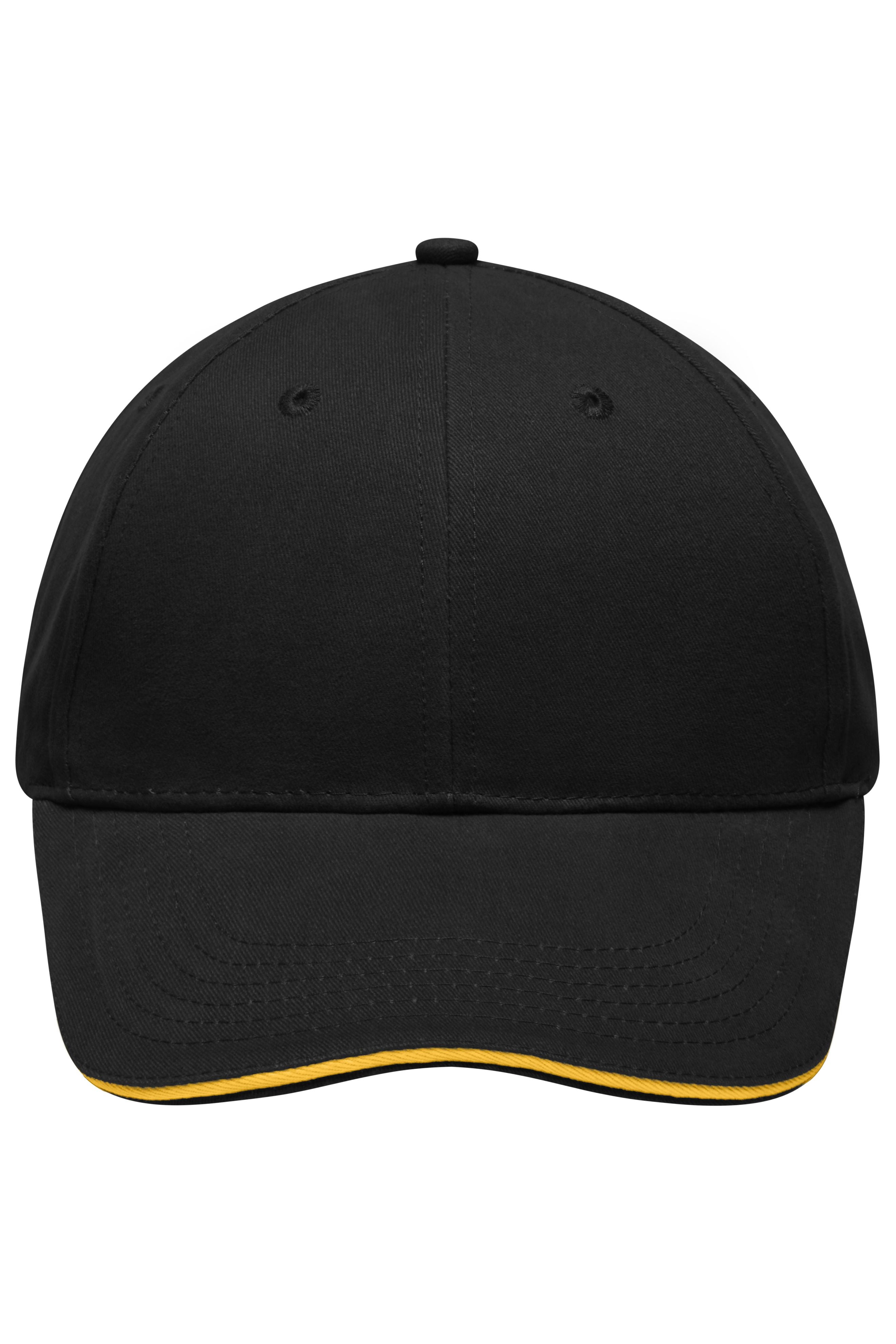 James & Nicholson Leichte Cap black/gold-yellow