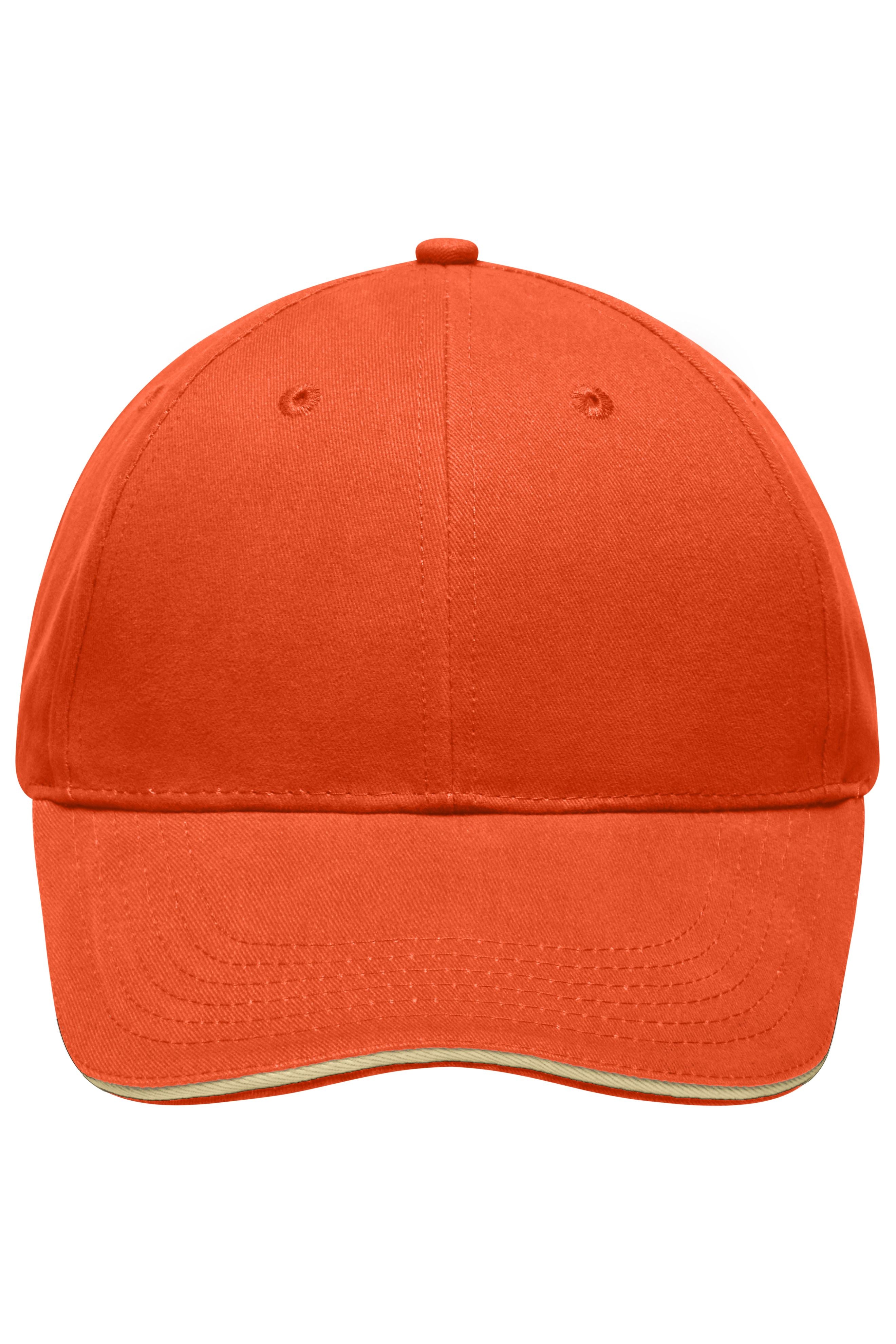 James & Nicholson Leichte Cap dark-orange/beige