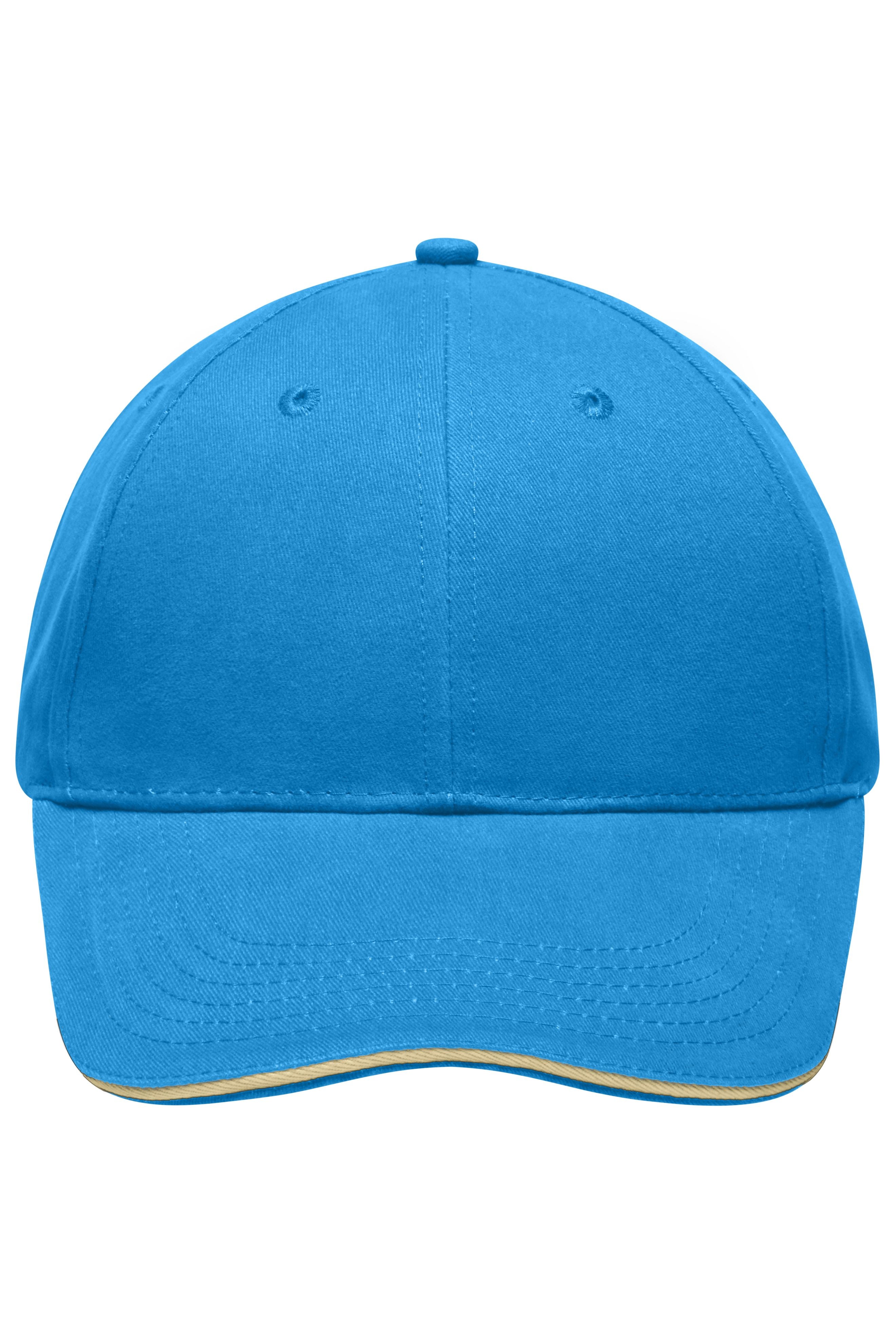 James & Nicholson Leichte Cap turquoise/beige