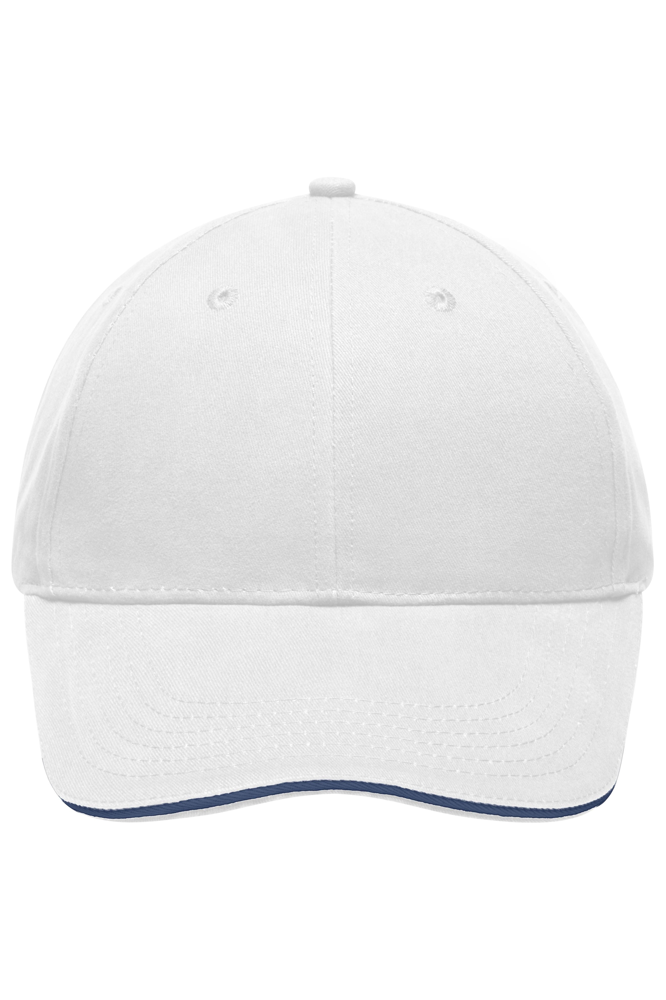 James & Nicholson Leichte Cap white/navy