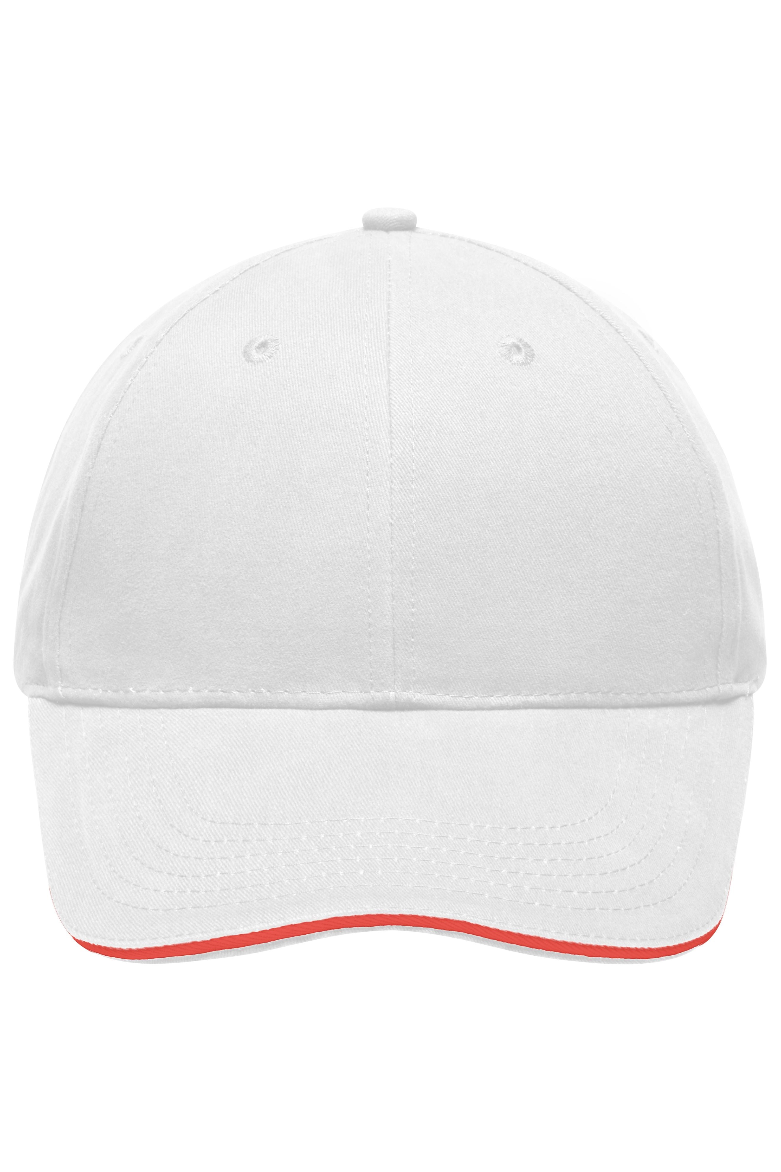 James & Nicholson Leichte Cap white/red