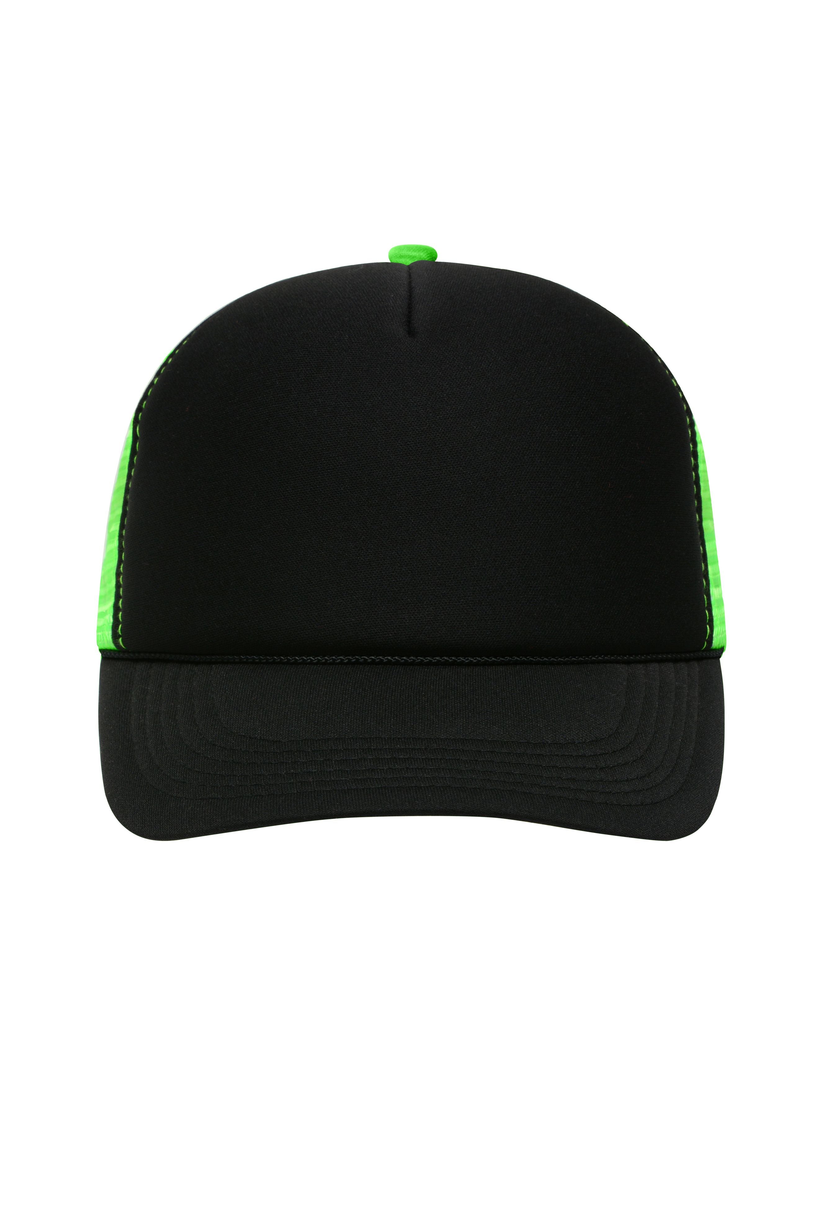 James & Nicholson Retro Mesh Cap black/neon-green