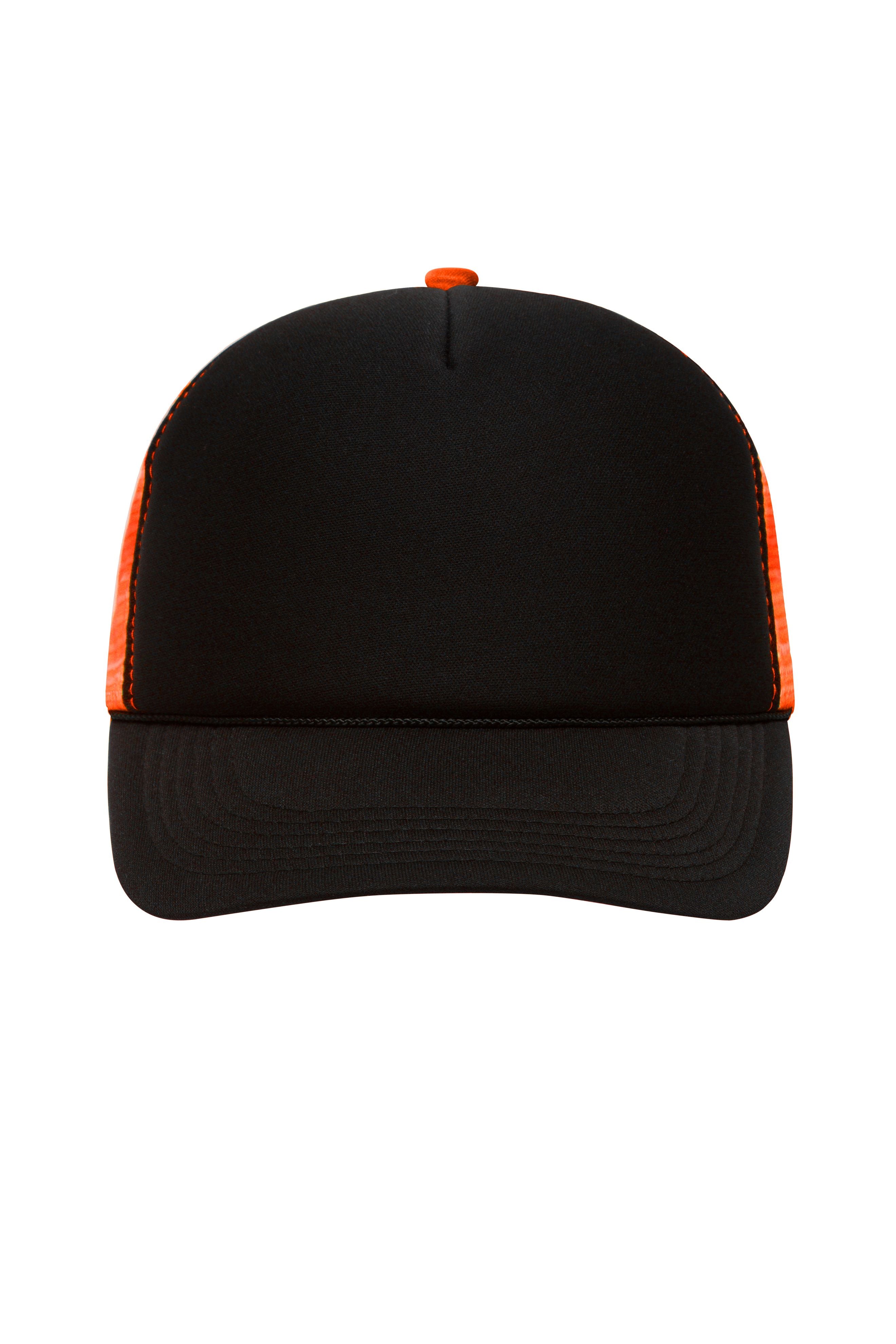 James & Nicholson Retro Mesh Cap black/neon-orange