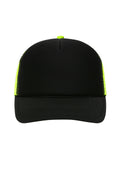 James & Nicholson Retro Mesh Cap black/neon-yellow