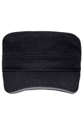 James & Nicholson Cap in Military-Stil black/dark-grey