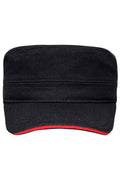 James & Nicholson Cap in Military-Stil black/red