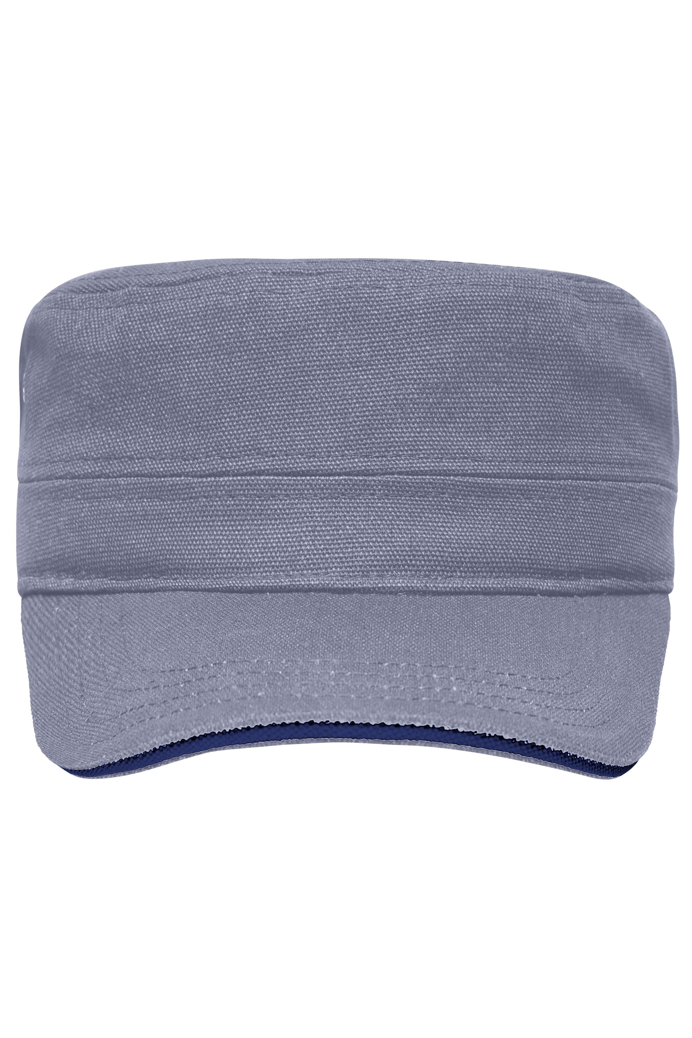 James & Nicholson Cap in Military-Stil dark-grey/navy