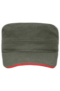 James & Nicholson Cap in Military-Stil olive/red