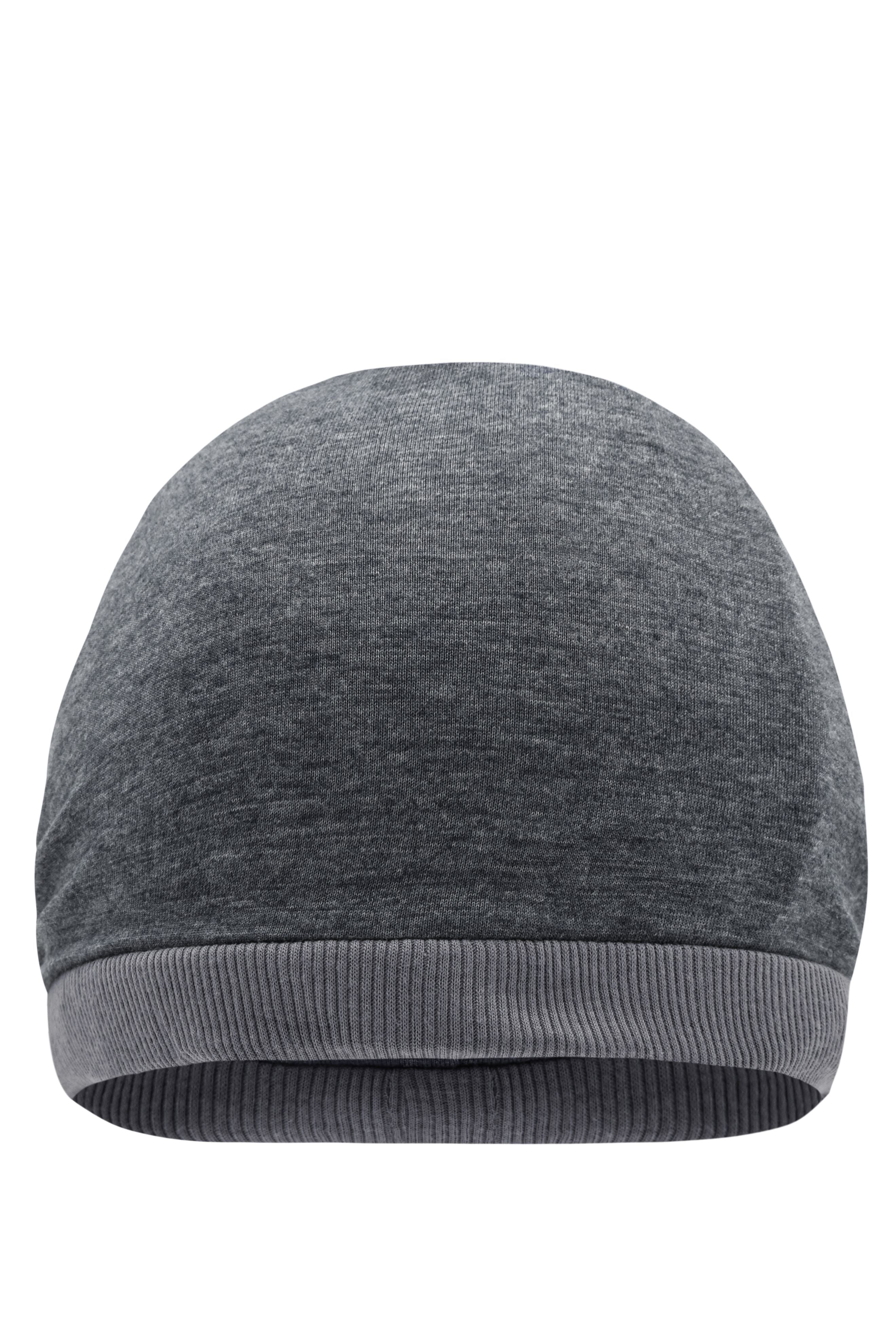 James & Nicholson Legere Streetwear Mütze black-melange/dark-grey
