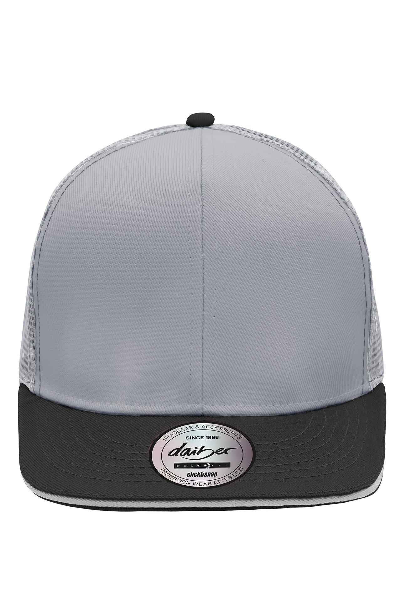 James & Nicholson Stylische Mesh Cap light-grey/black
