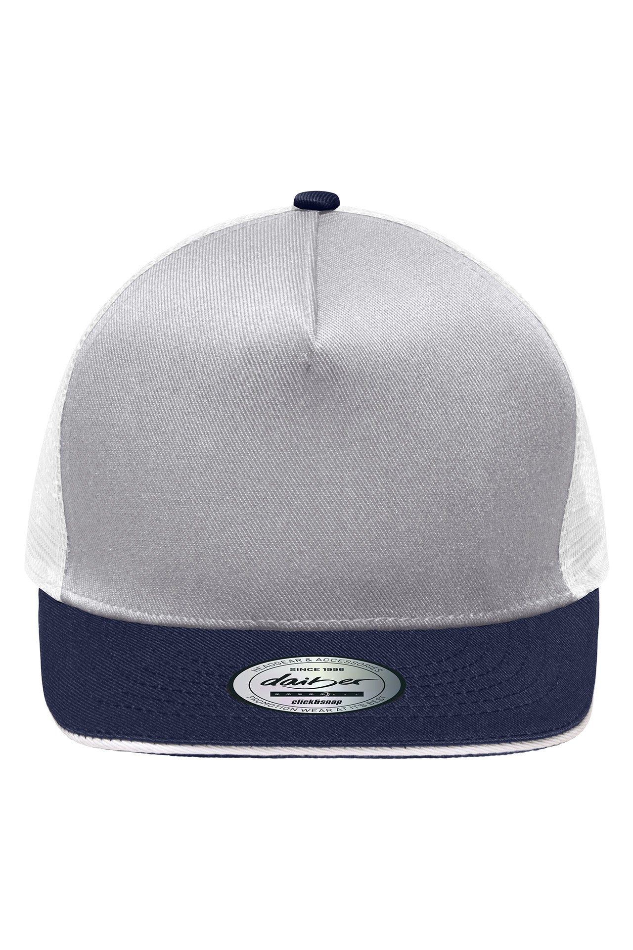 James & Nicholson Stylische Mesh Cap light-grey/navy