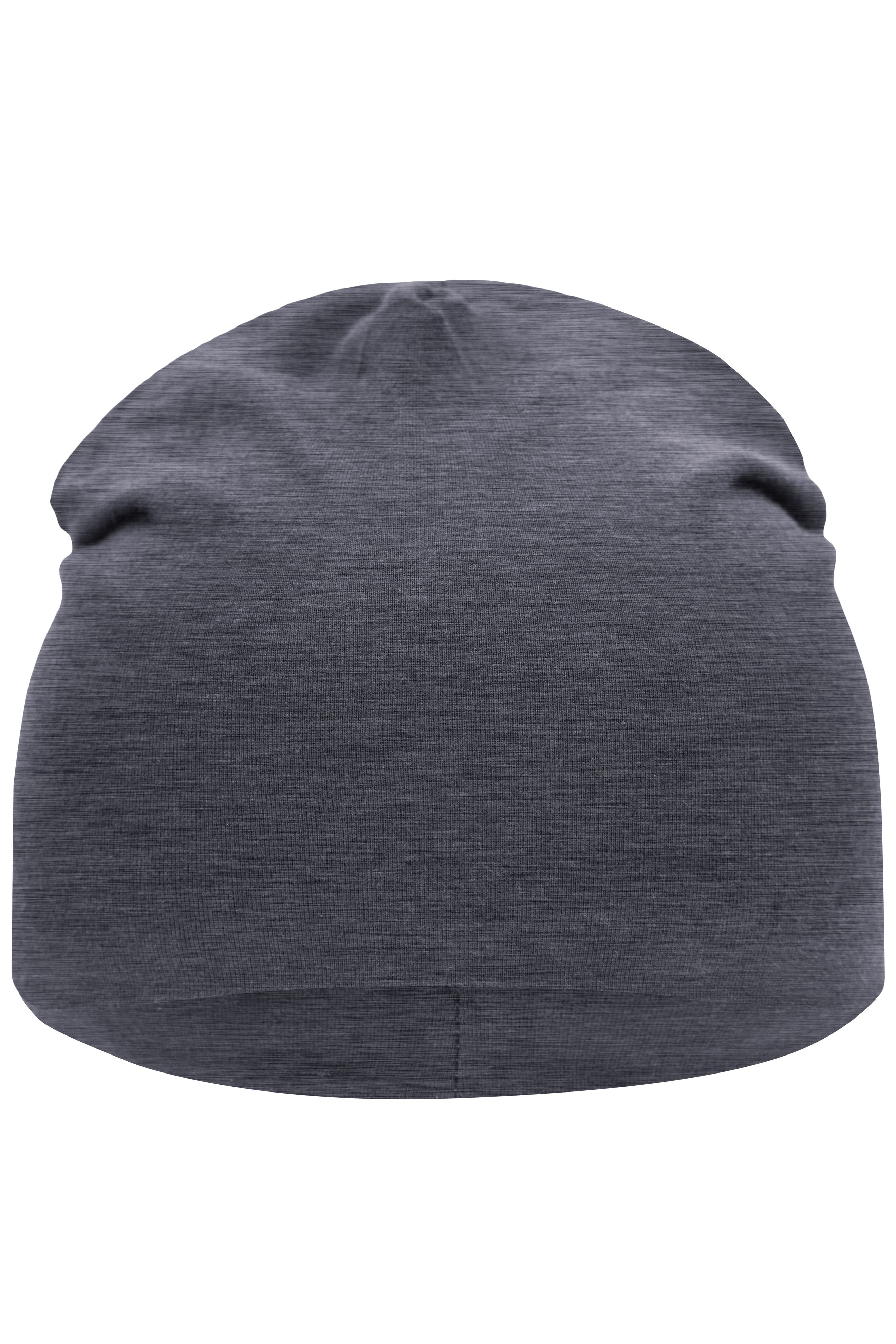 James & Nicholson Jersey Mütze black-melange