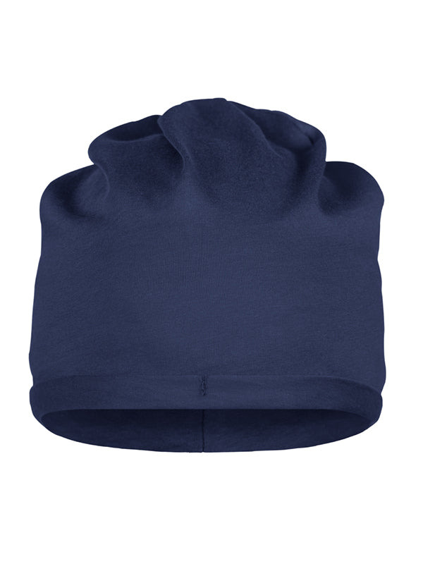 James & Nicholson Beanie aus Bio Baumwolle navy