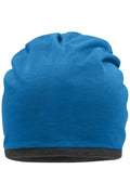 James & Nicholson Fleece Mütze bright-blue/carbon