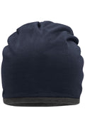 James & Nicholson Fleece Mütze navy/carbon