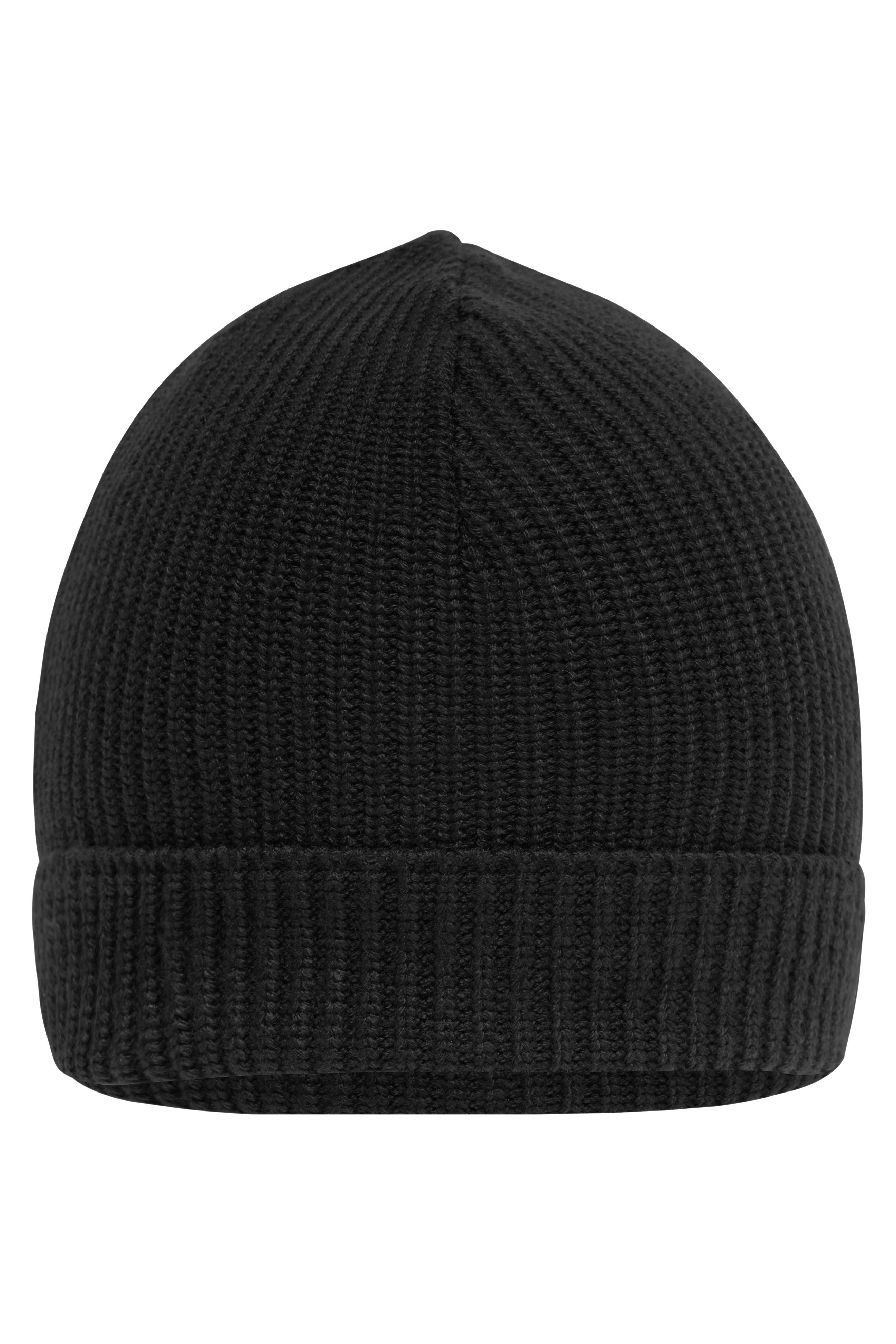 James & Nicholson Strickmütze aus recyceltem Polyester black