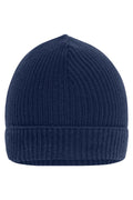 James & Nicholson Strickmütze aus recyceltem Polyester navy
