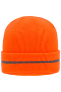 James & Nicholson Mütze mit reflektierendem Streifen bright-orange/silver