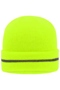 James & Nicholson Mütze mit reflektierendem Streifen bright-yellow/silver