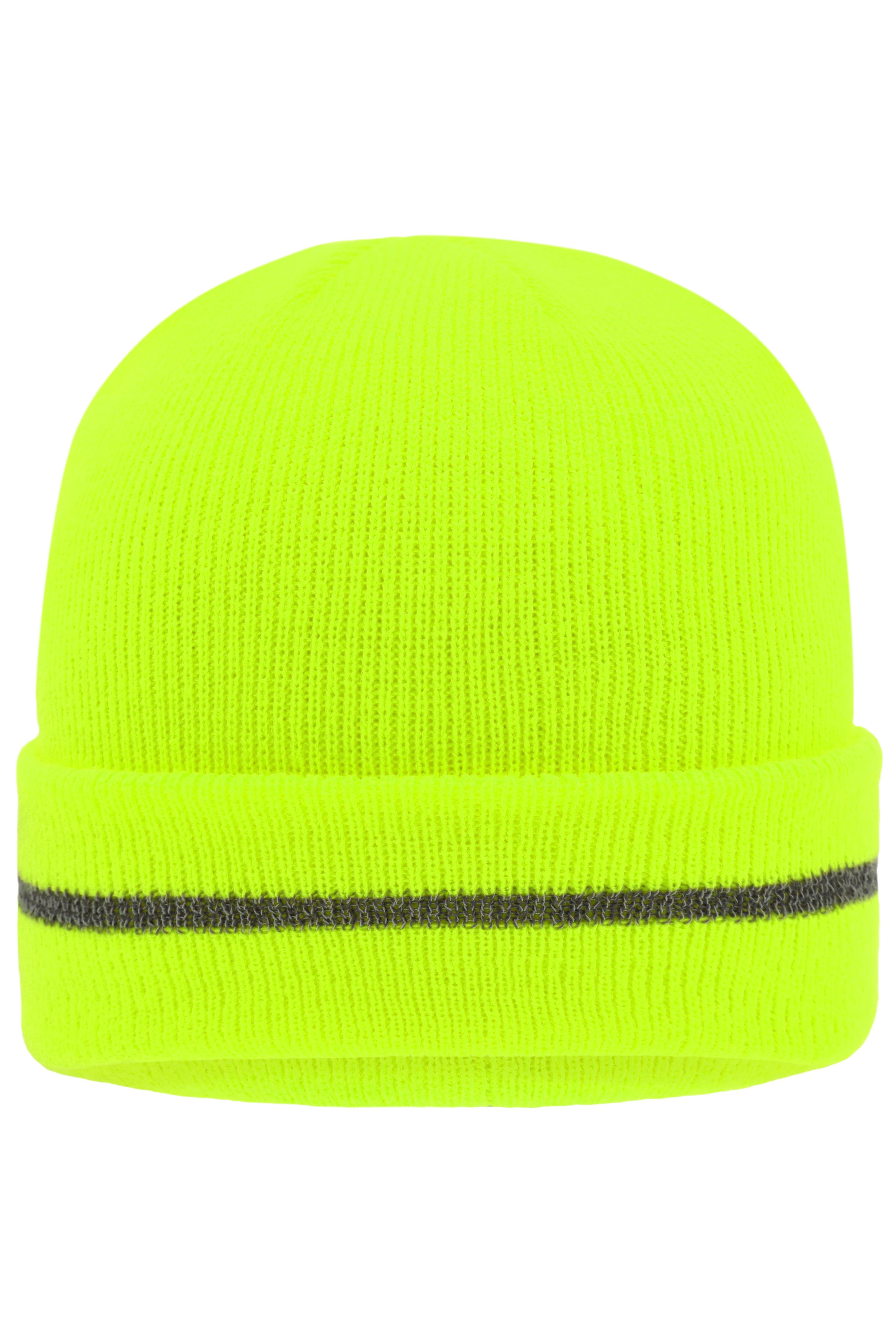 James & Nicholson Mütze mit reflektierendem Streifen bright-yellow/silver