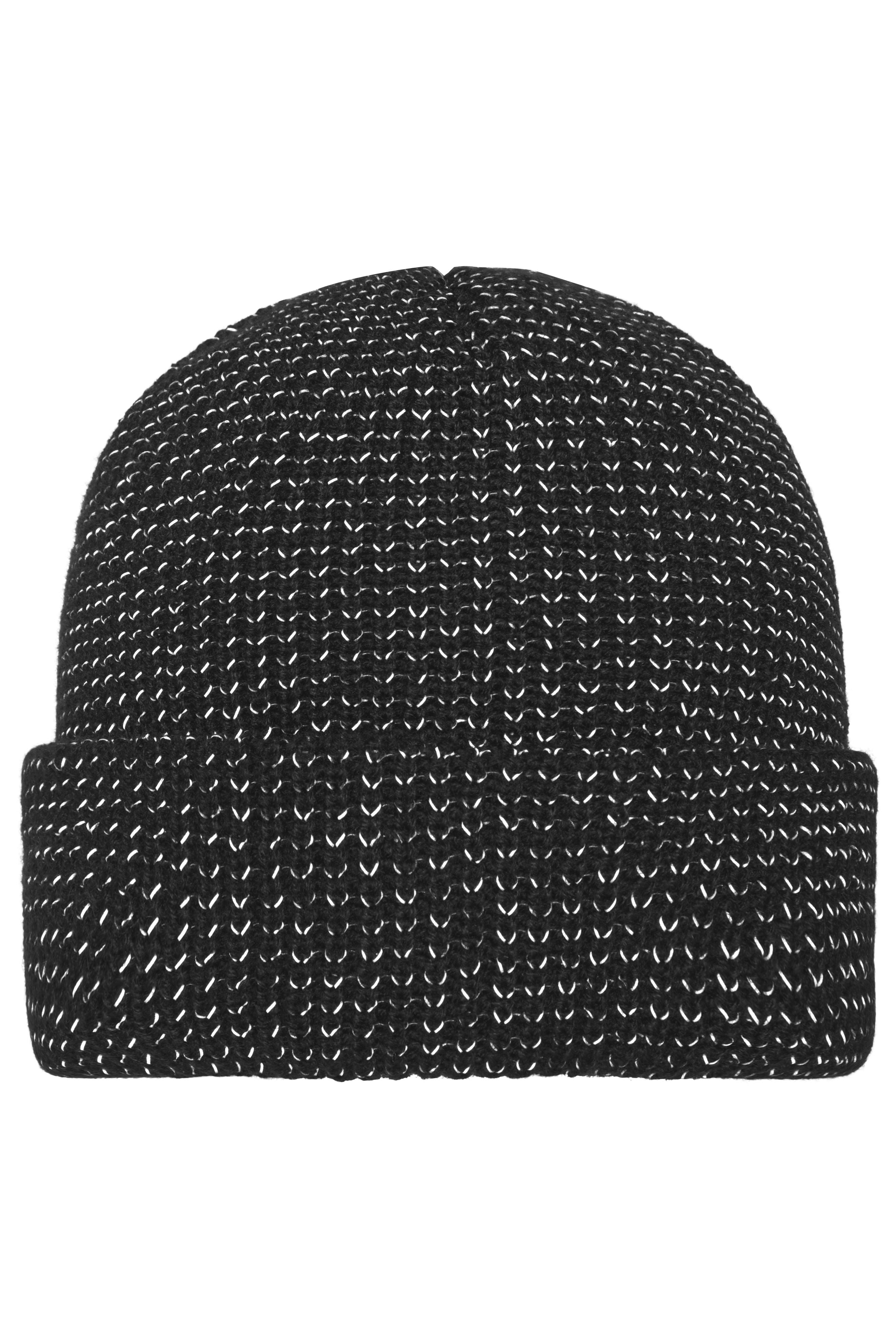 James & Nicholson Winter Beanie mit reflektierenden Akzenten black