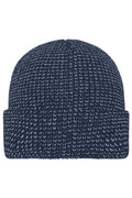 James & Nicholson Winter Beanie mit reflektierenden Akzenten navy