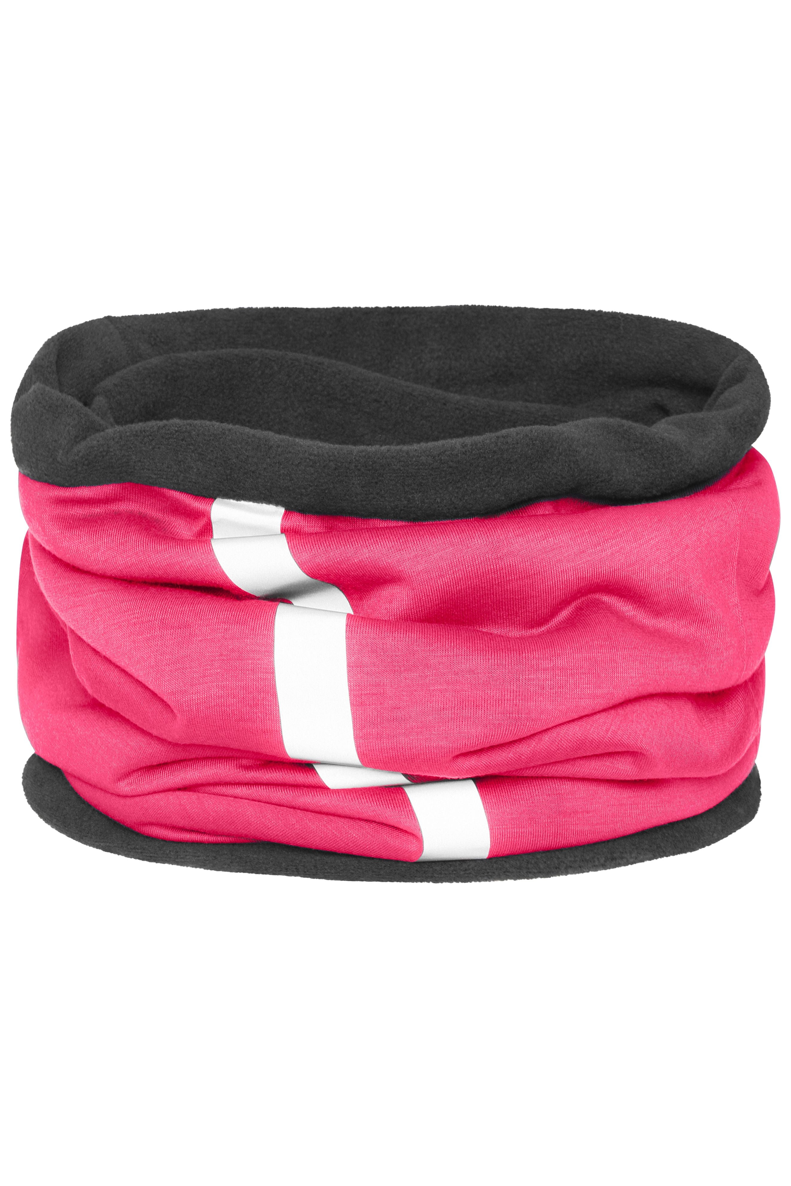 James & Nicholson Schlauchtuch mit reflektierendem Streifen bright-pink/carbon