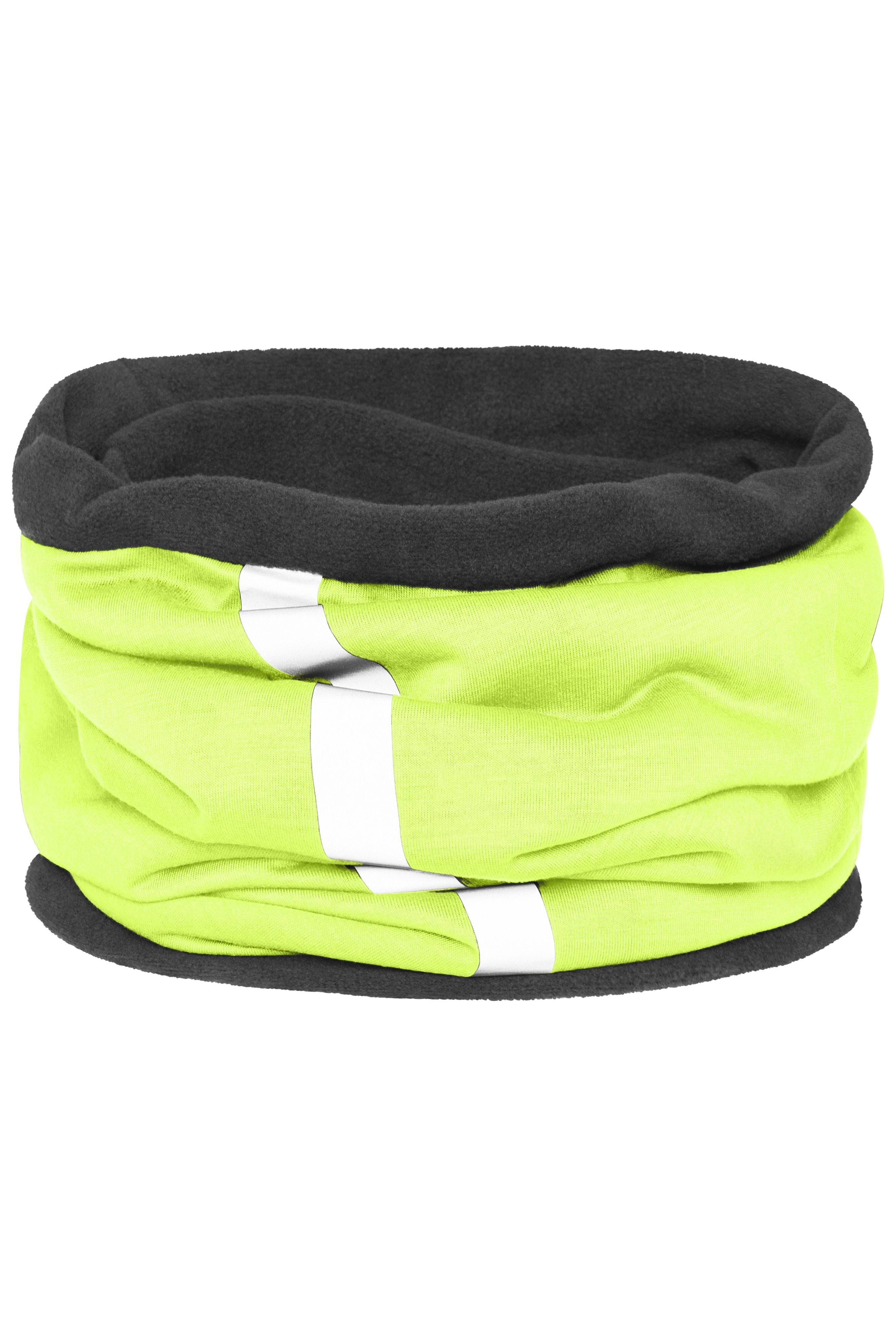 James & Nicholson Schlauchtuch mit reflektierendem Streifen bright-yellow/carbon