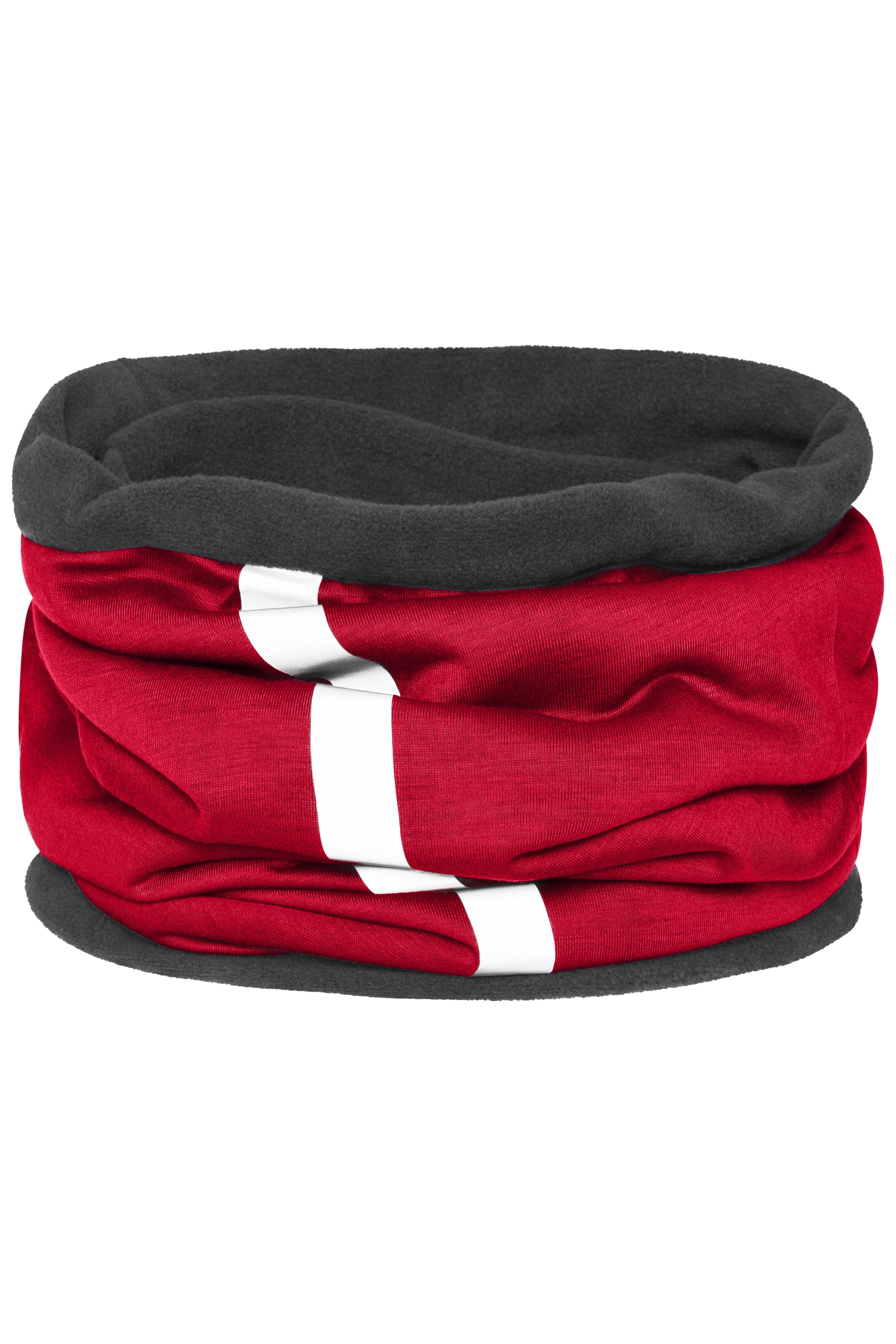 James & Nicholson Schlauchtuch mit reflektierendem Streifen red/carbon