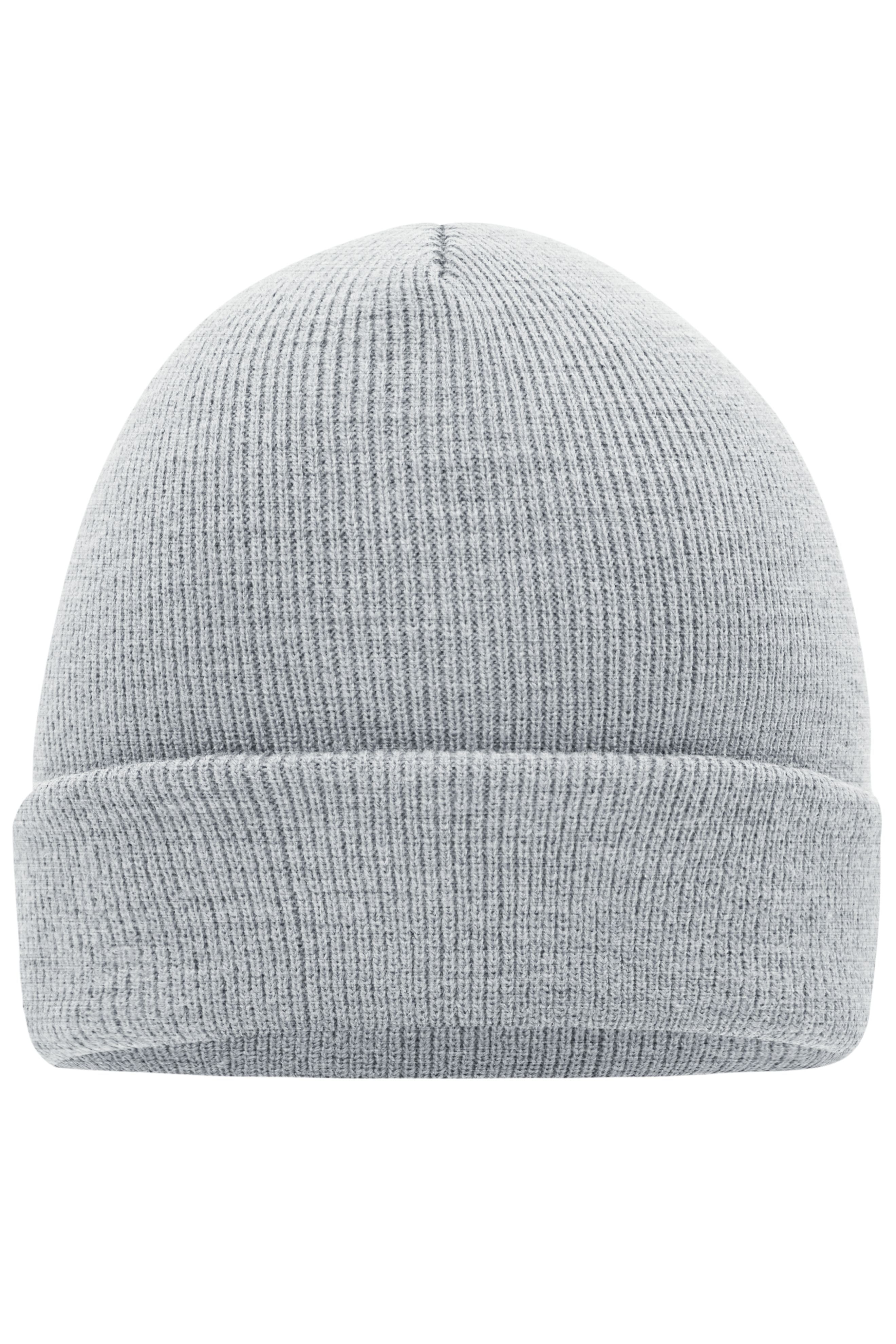 James & Nicholson Klassische Strickmütze light-grey-melange