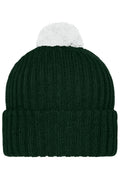 James & Nicholson Trendige Bommelmütze dark-green/white