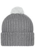 James & Nicholson Trendige Bommelmütze dark-grey/light-grey