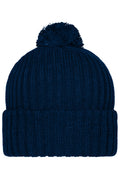 James & Nicholson Trendige Bommelmütze navy