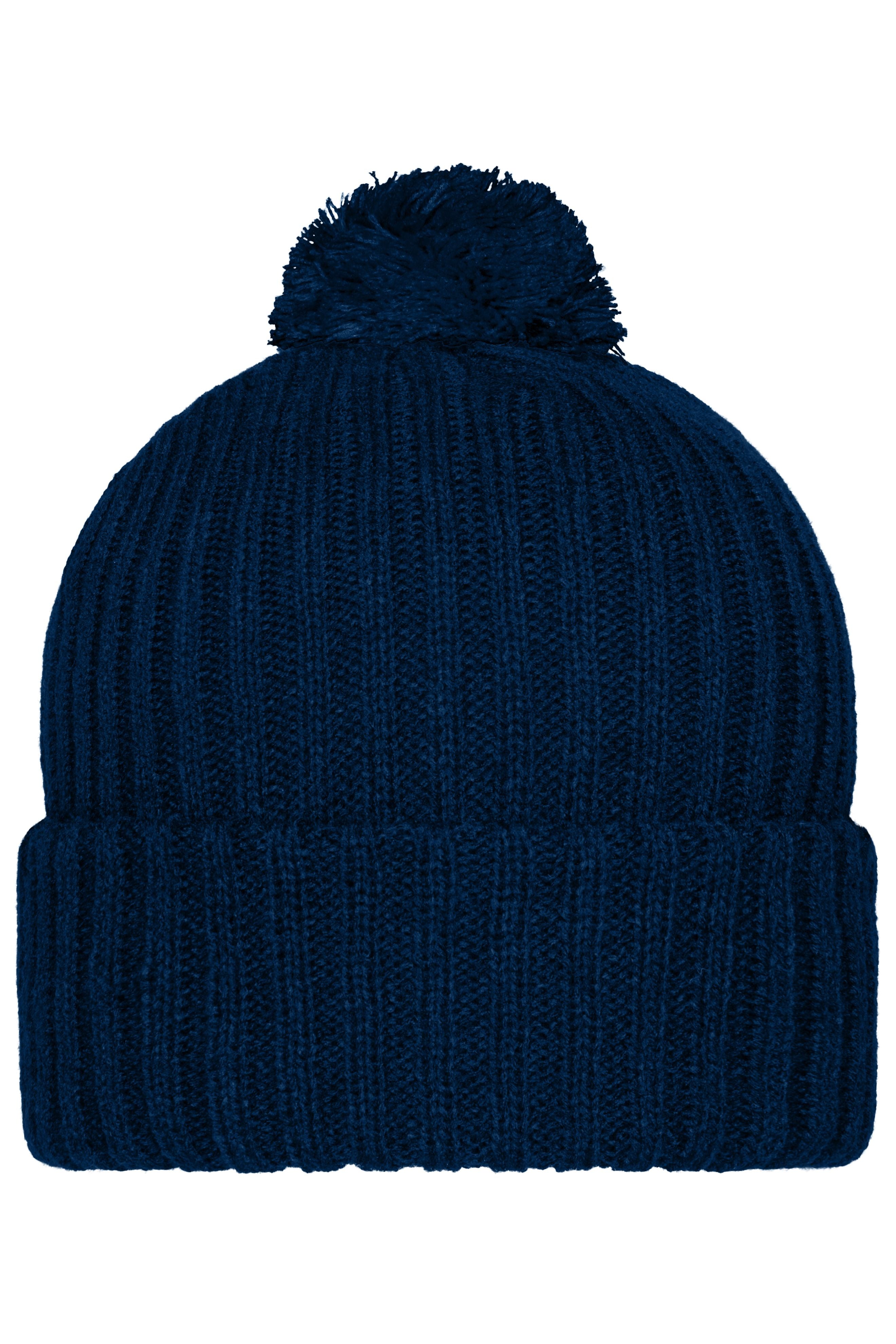 James & Nicholson Trendige Bommelmütze navy