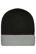 James & Nicholson Klassische Strickmütze black/grey