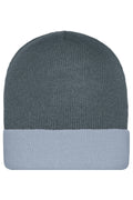 James & Nicholson Klassische Strickmütze dark-grey/light-grey
