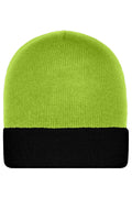 James & Nicholson Klassische Strickmütze lime-green/black